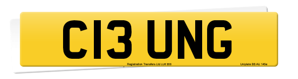 Registration number C13 UNG
